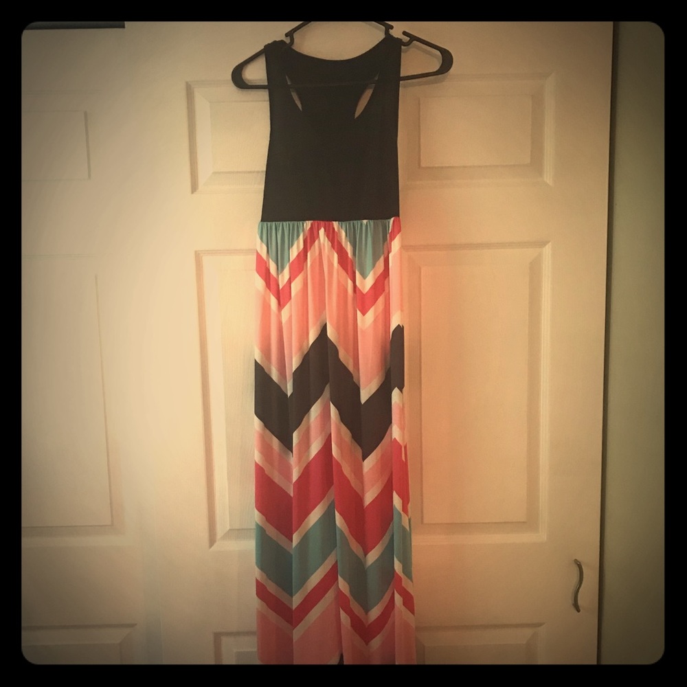Chevron Maxi Dress